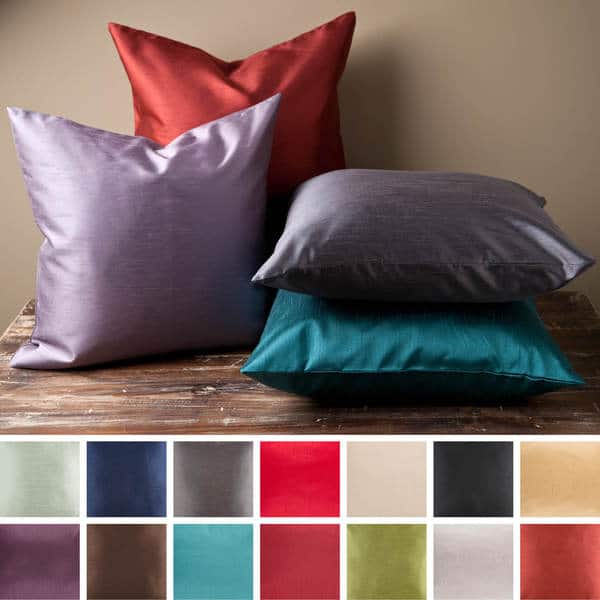 slide 2 of 17, Artistic Weavers Decorative Chic 18-inch Square Solid Throw Pillow Cover with Poly Insert