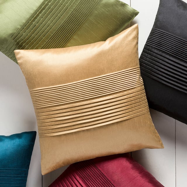 Pleated Square 22-inch Decorative Pillow
