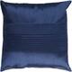 Pleated Square 22-inch Decorative Pillow - Navy