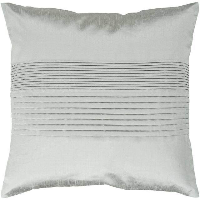 Pleated Square 22-inch Decorative Pillow - Slate Gray