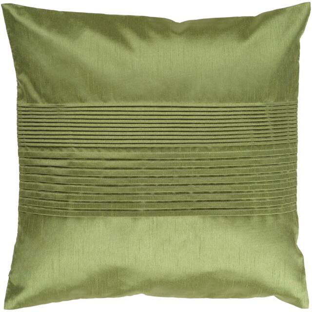 Pleated Square 22-inch Decorative Pillow - Avocado