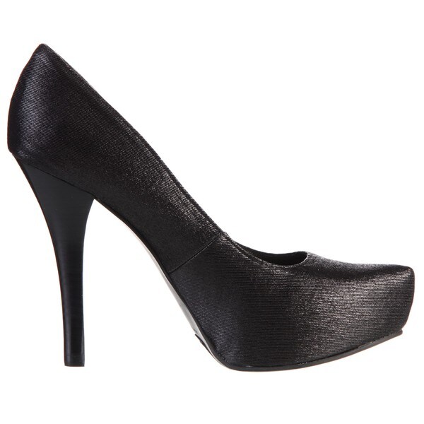 Carlos By Carlos Santana Platonic Black Denim High Heeled Platform Pumps