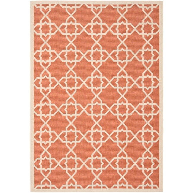 Poolside Terracotta/ Beige Indoor Outdoor Rug (8 X 112)