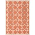 Safavieh Courtyard Geometric Trellis Terracotta/ Beige Indoor/ Outdoor Rug (9' x 12') - 9' x 12'