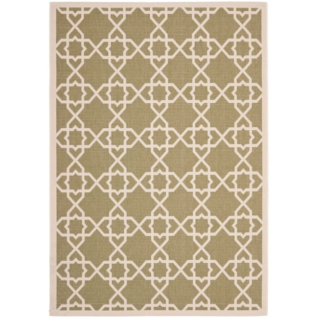 Poolside Mold resistant Green/beige Indoor/outdoor Rug (9 X 12)