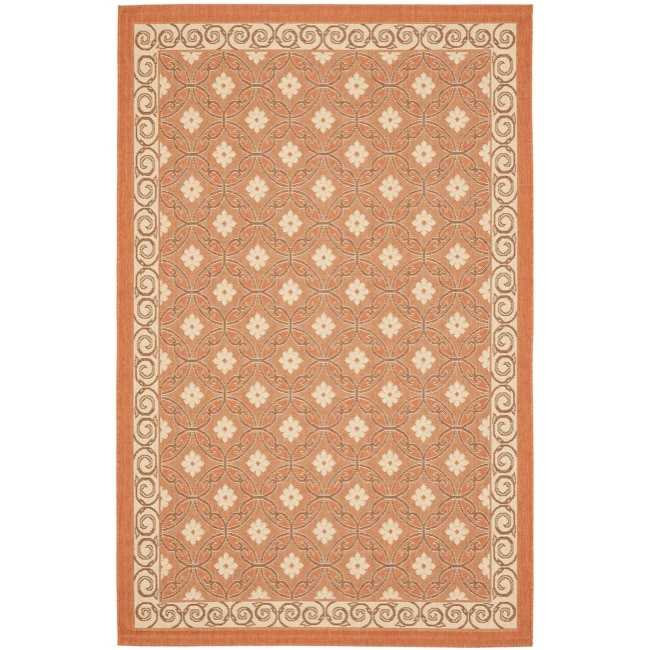 Poolside Terracotta/cream Indoor/outdoor Area Rug (4 X 57)