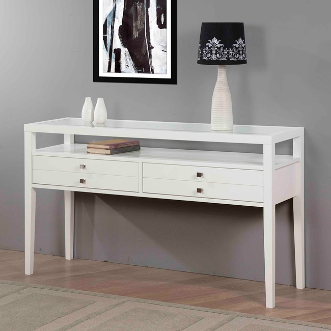 Aristo Gloss White Sofa Table