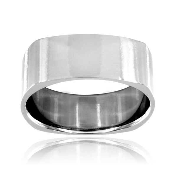 Stainless Steel High Polish Squared Ring West Coast Jewelry Men's Rings