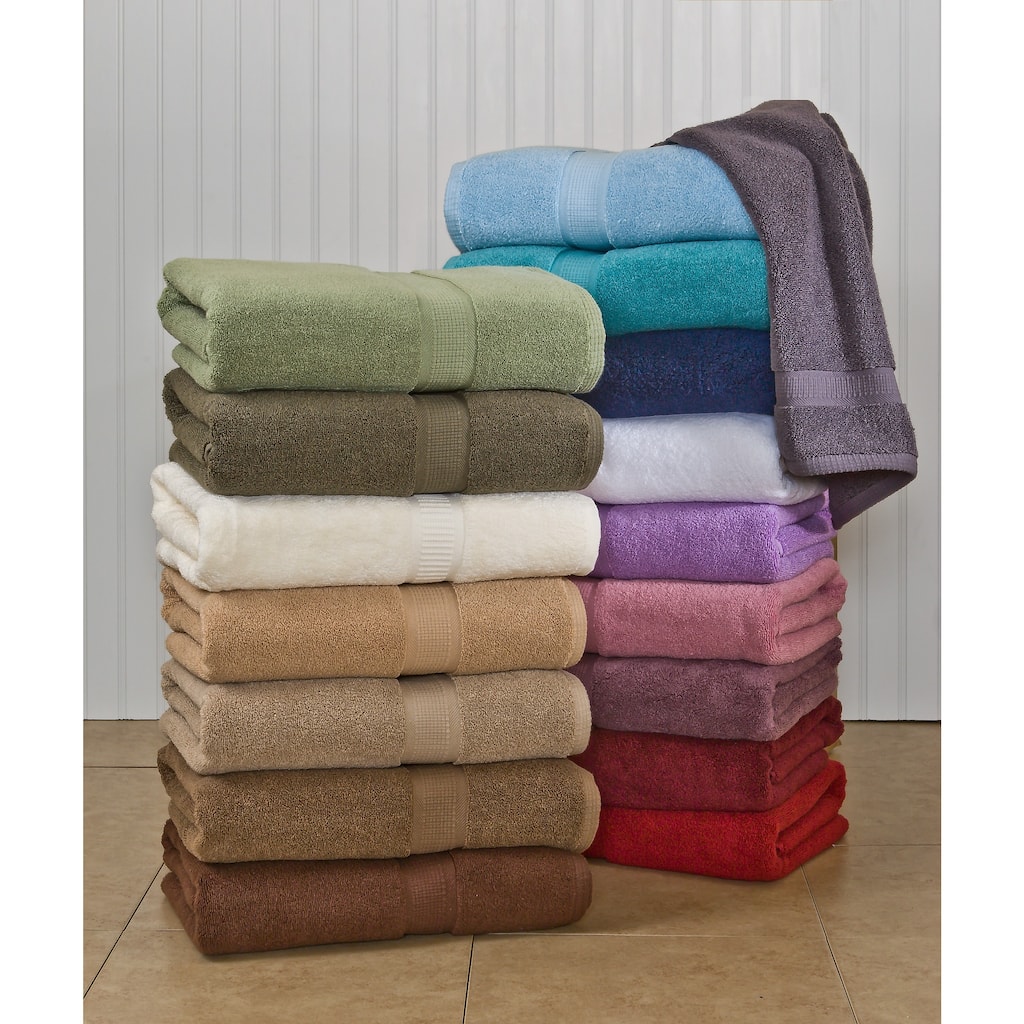 Calcot 600 GSM Supima Cotton Zero Twist Bath Towel (Set of 4)