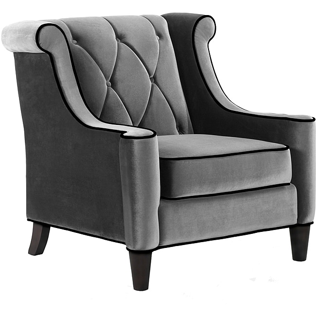 Modern Grey Velvet Chair