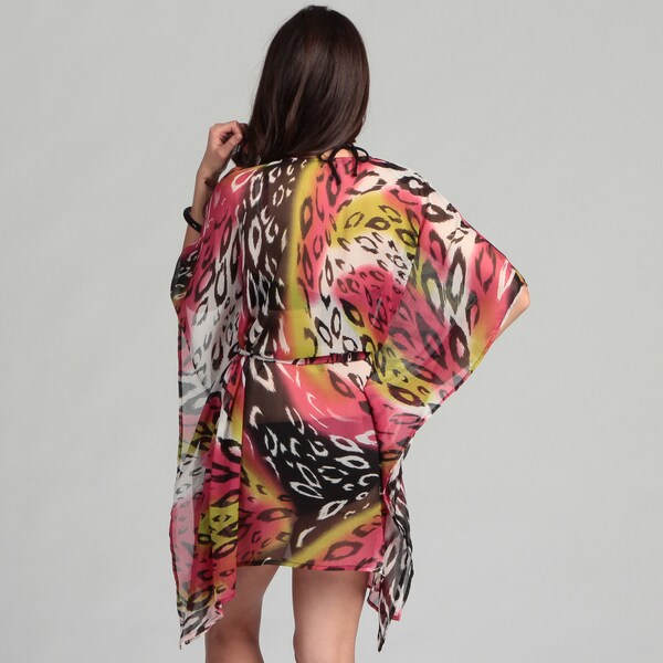 animal print swim cover up