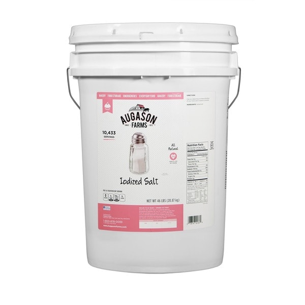 Augason Farms 6 gallon Iodized Salt Pail   14192698  