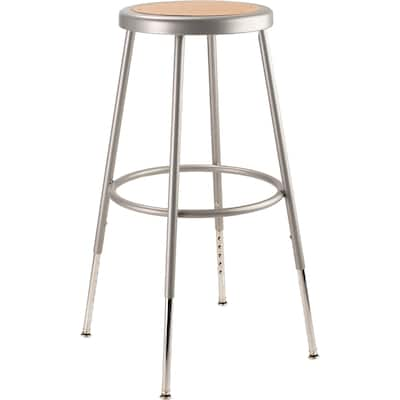 NPS 25 -33" Height Adjustable Heavy Duty Steel Stool, Grey