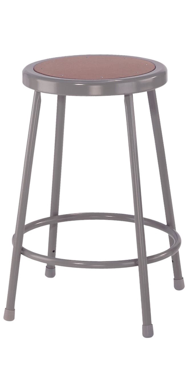 24 inch Fixed height Nps Round Steel And Hardboard Seat Stool