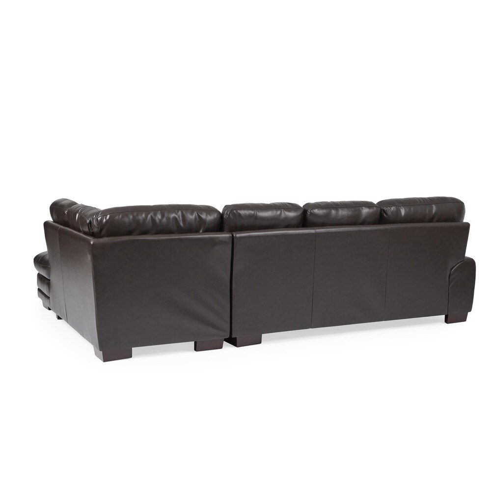 Abbyson devonshire leather tufted sectional discount