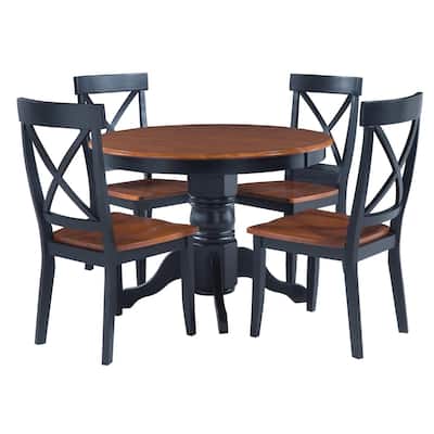The Gray Barn Larken Black and Oak 5-piece Dining Furniture Set