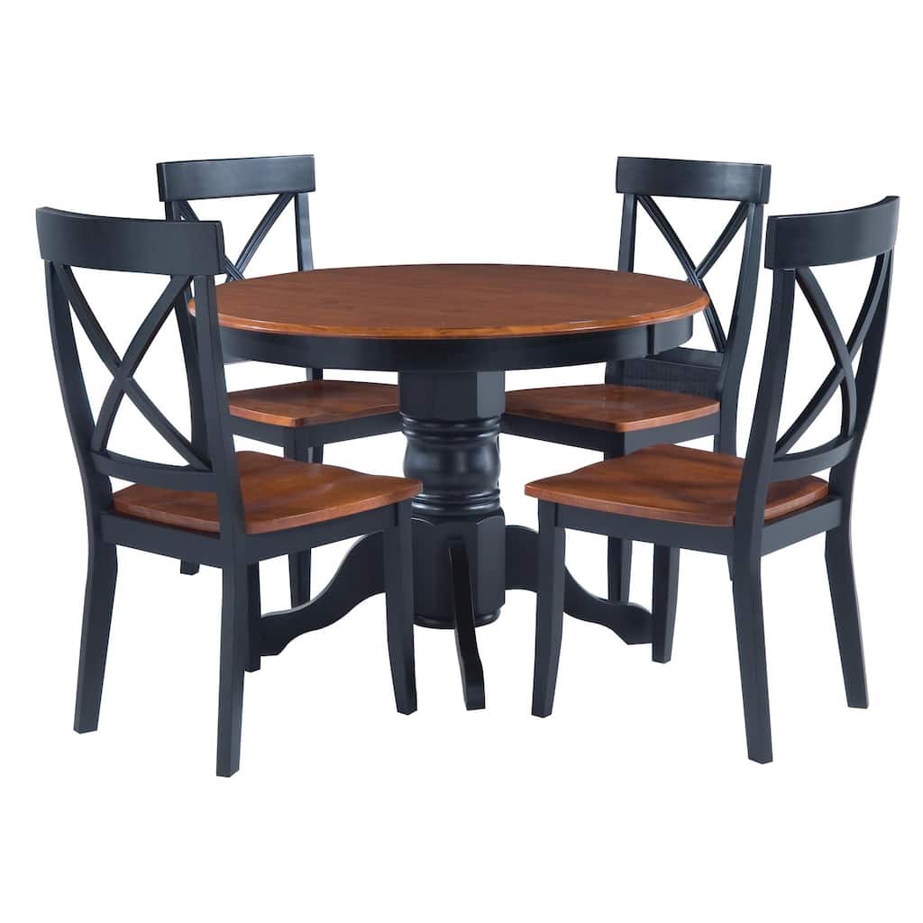 The Gray Barn Larken Black and Oak 5-piece Dining Furniture Set