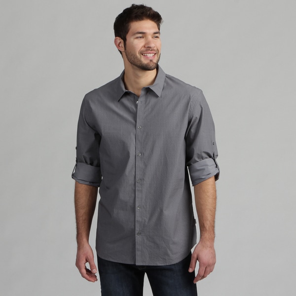 Calvin Klein Men's Smokestack Button Front Shirt FINAL SALE Calvin Klein Casual Shirts