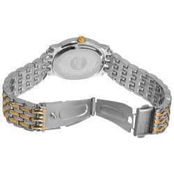 August Steiner Women's Dazzling Diamond Oval Two-Tone Bracelet Watch