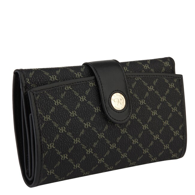 Rioni Signatrue Black Leather Multi fold Wallet