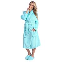 Ultrasoft Plush Bathrobe and Slipper Set