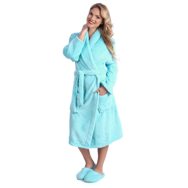 Ultrasoft Plush Bathrobe and Slipper Set Bed Bath Beyond 6627265