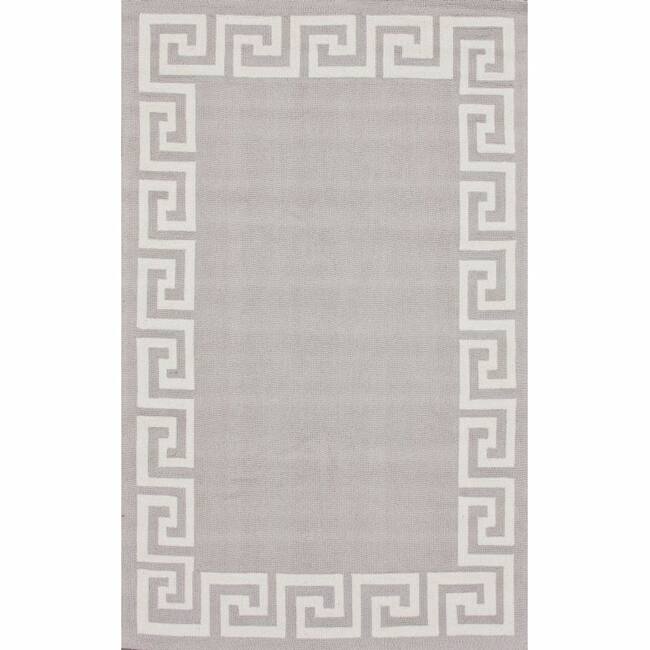 Nuloom Handmade Greek Key Wool Rug (5' x 8') - 5' x 8'