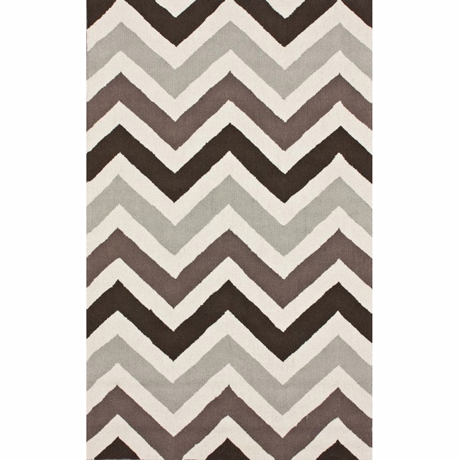 Nuloom Handmade Chevron Abstract Wool Rug (5 X 8)