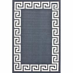 preview thumbnail 1 of 1, Brooklyn Rug Co Handmade Greek Key Wool Rug (5' x 8')