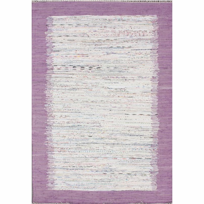 Nuloom Handmade Mona Kilim Flatweave Lavender Runner (26 X 8)