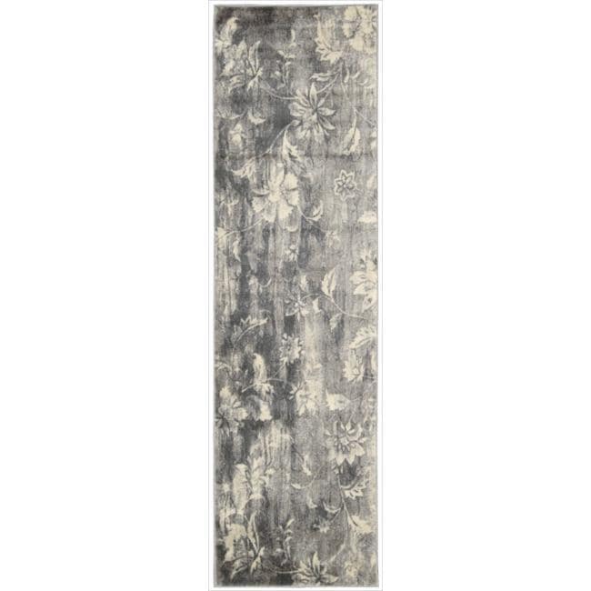 Nourison Utopia Grey Abstract Rug (23 X 8)