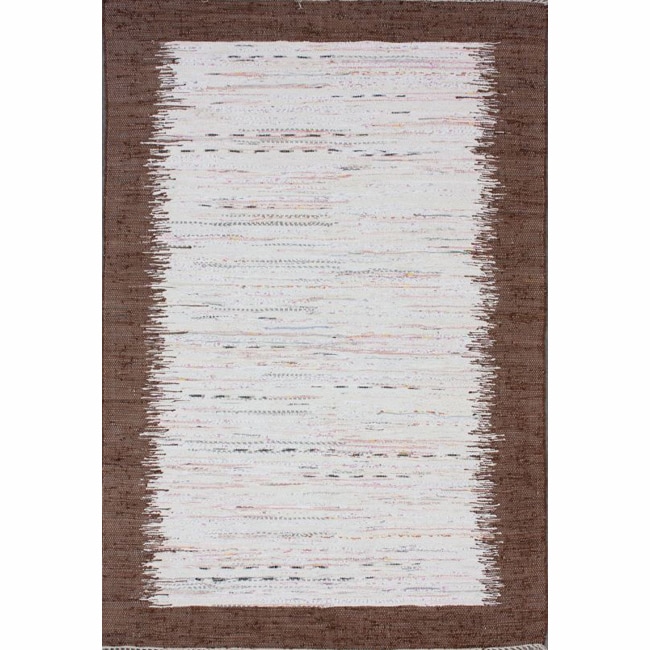 Nuloom Handmade Mona Kilim Flatweave Brown Cotton Runner (26 X 8)