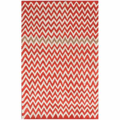 Nuloom Handmade Chevron Ivory Wool Rug (7'6 x 9'6) - 8' x 10'