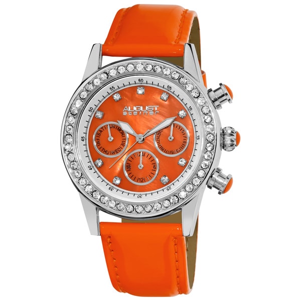 August Steiner Women's Multifunction Dazzling Strap Watch. Opens flyout.