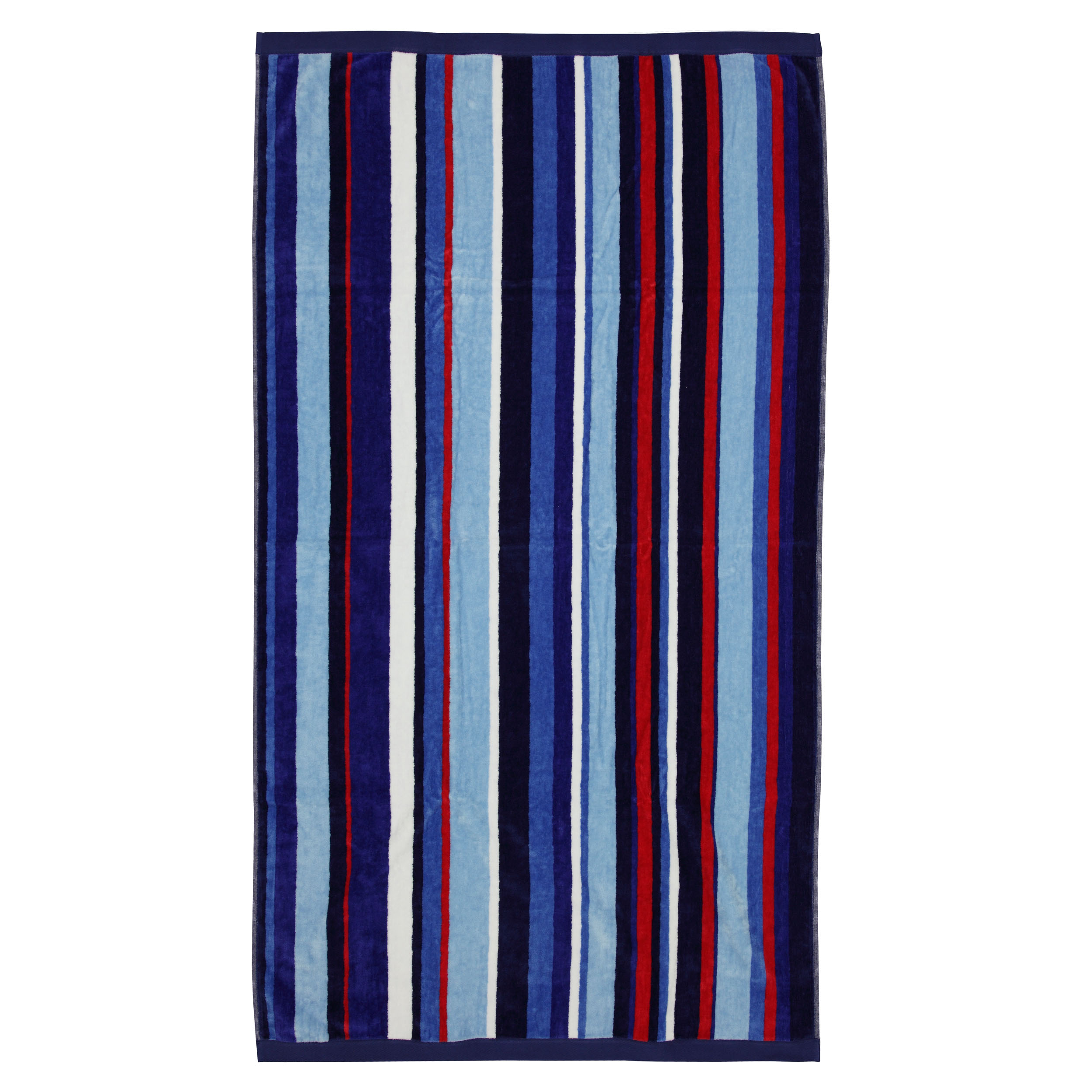 Luxury Striped Cotton Velour Beach Towel  