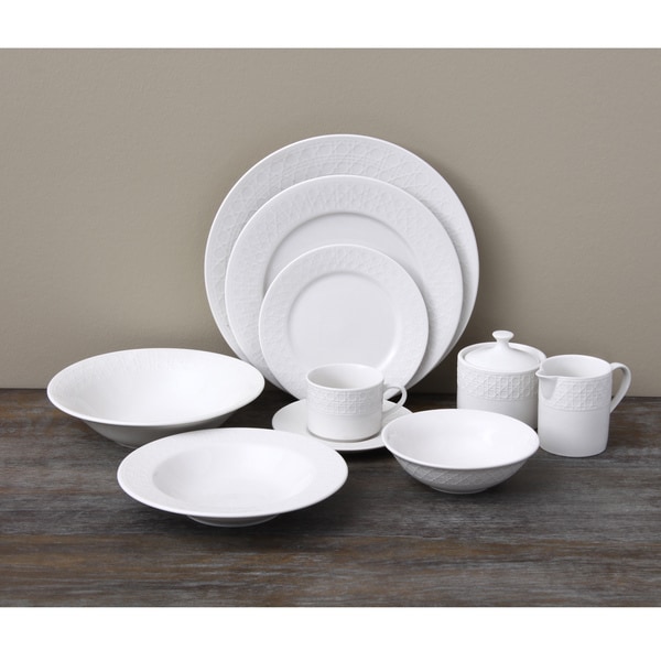 Shop Oneida 'Hudson' 53piece Stoneware Dinnerware Set Free Shipping