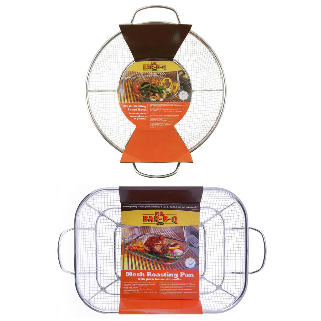 Mr. Bar-B-Q Stainless Steel Mesh Roasting and Grilling Set