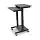preview thumbnail 3 of 2, Luxor Gray Adjustable-height Wheeled Steel Computer Workstation Desk