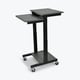 preview thumbnail 2 of 2, Luxor Gray Adjustable-height Wheeled Steel Computer Workstation Desk