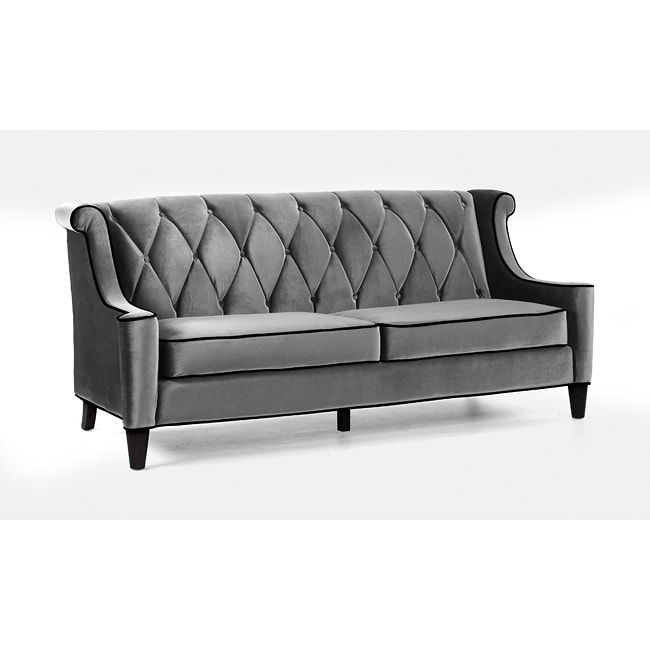 Modern Grey Velvet Sofa