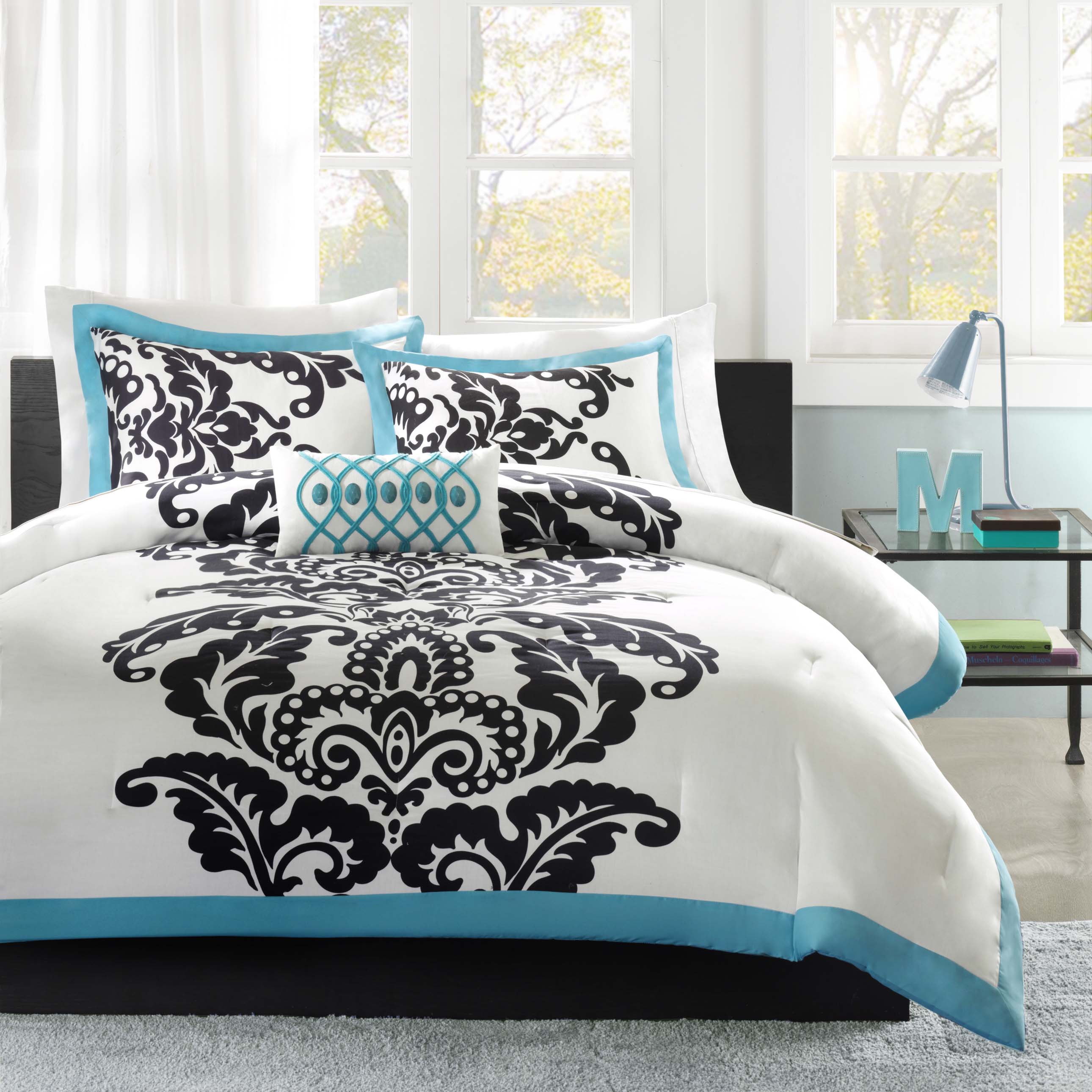 Mizone Santorini Teal 4 piece Duvet Cover Set