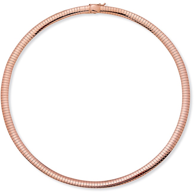 PalmBeach Rose goldtone Omega link Choker Necklace Tailored