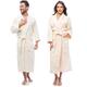 Superior Luxurious 100-percent Combed Cotton Unisex Terry Bath Robe - Extra Large - Ivory