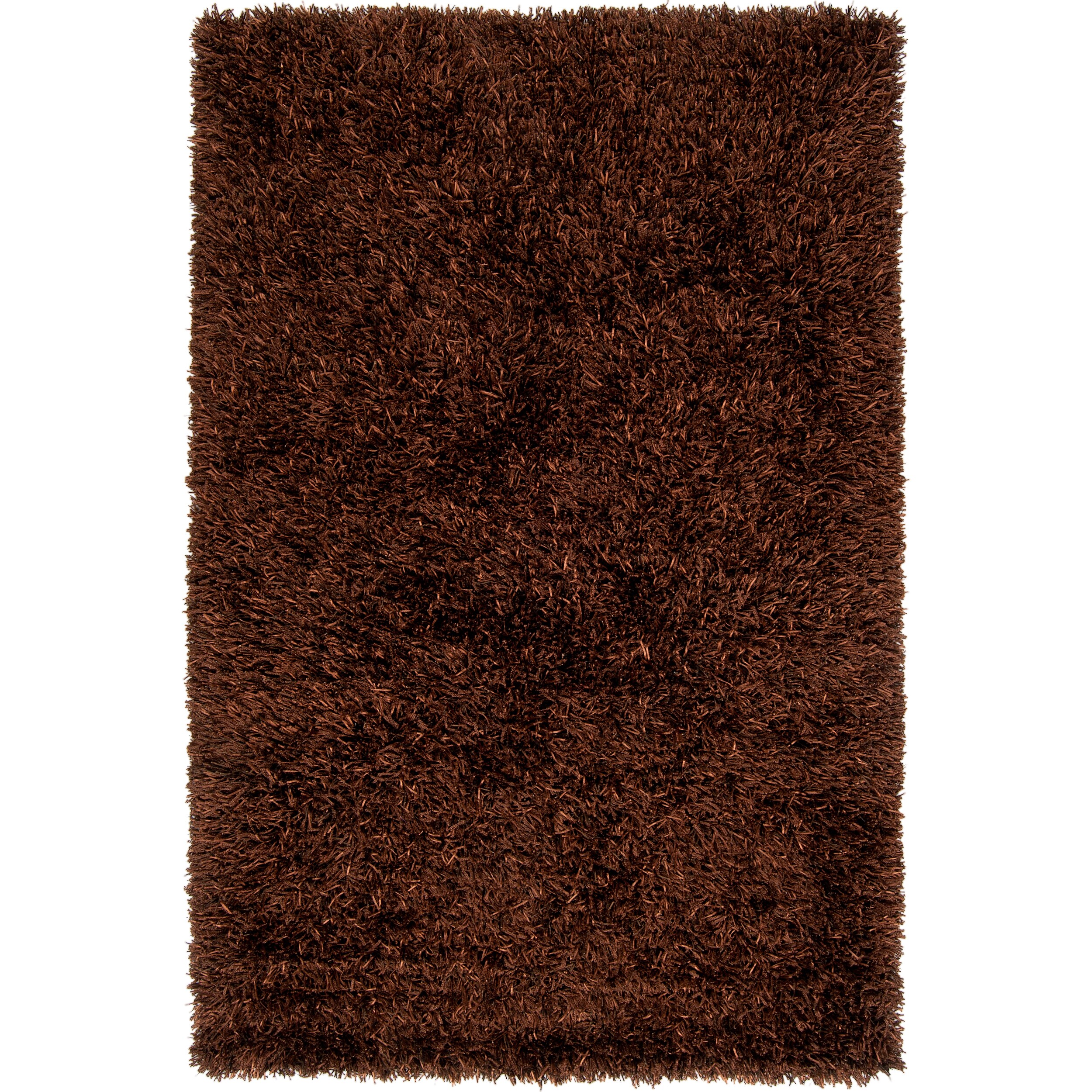Hand woven Brown Woodford Ultra Plush Polyester Shag Rug (8 X 10)