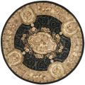 Safavieh Handmade French Aubusson Black Premium Wool Rug - 8' x 8' Round