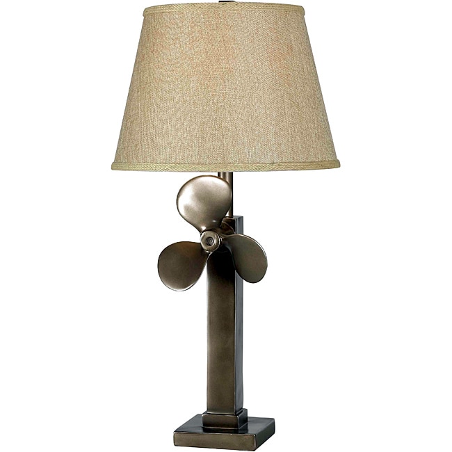 Garsed Weathered Steel Table Lamp