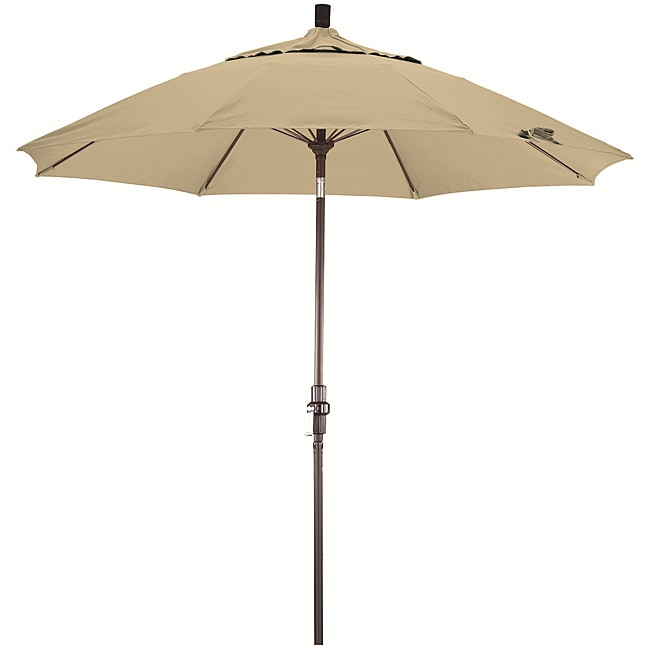 Escada Designs Fiberglass 9 foot Pacifica Antique Beige Crank And Tilt Umbrella Beige Size 9 foot