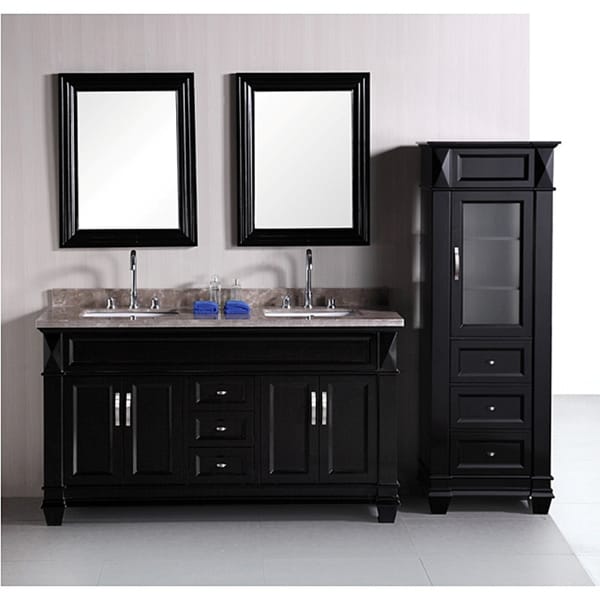 Shop Design Element Hudson 60 Inch Double Sink Bathroom