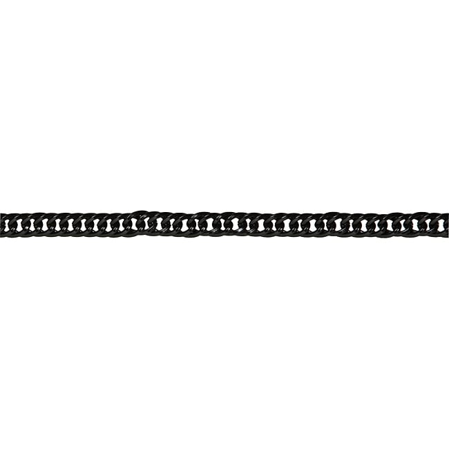 Jewelry Basics Medium Black 22 inch Flat Metal Chain