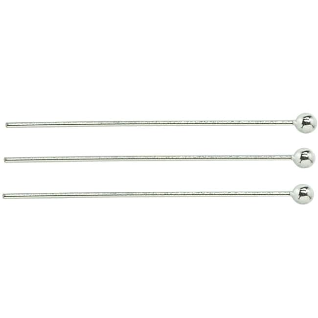 Silverplated 25 mm Ball Head Pins (set Of 18) (SilverMaterials MetalPackage includes 18 pins Dimensions 25 mm longImported )